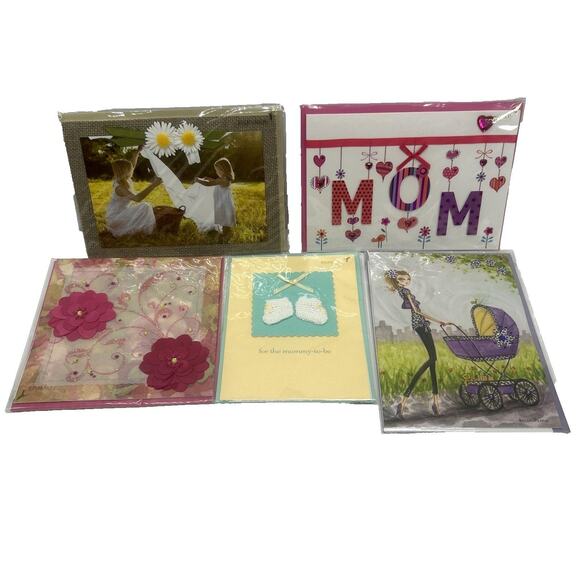 Lot of 5 Papyrus Mother's Day Cards, for Mom, Mommy to be, New Mom 3d new - Picture 1 of 13